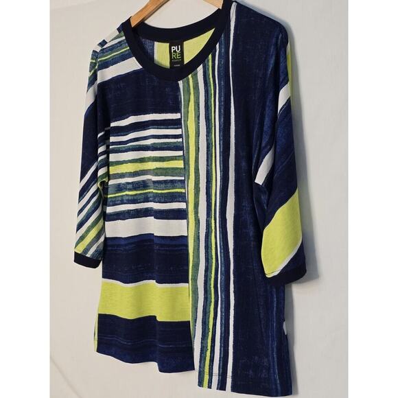 Women's PURE ESSENCE Urbanology Art-To-Wear Abstract Oversized Top-Sz XSmall - Picture 2 of 6